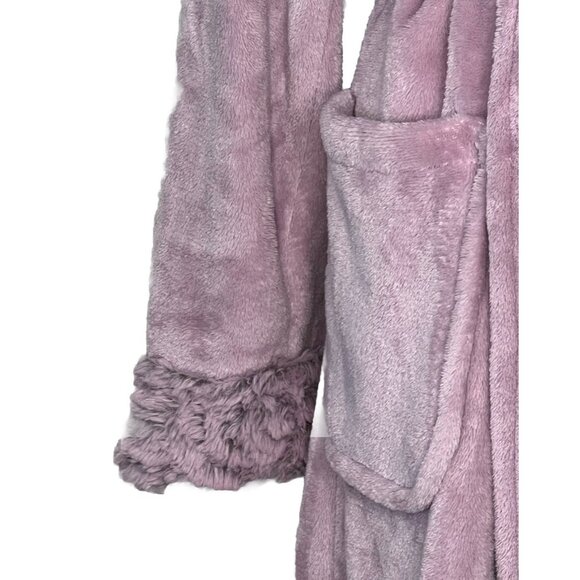 Wrap Around Luxury Robe Sz M Carole Hochman Soft And Warm Double Ties Pink - Picture 8 of 11